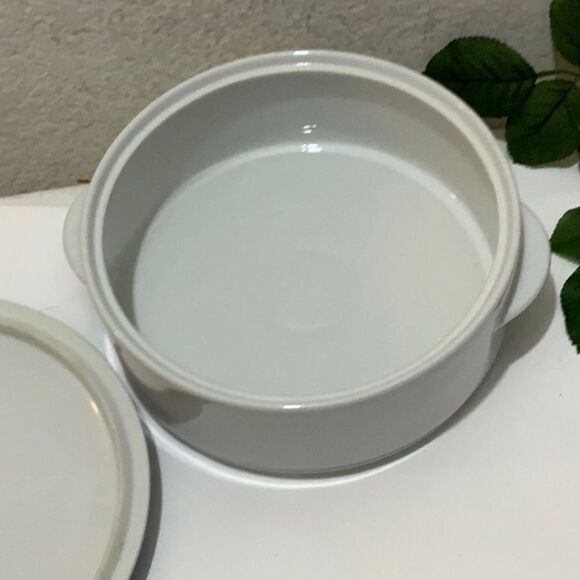 Dansk ~ Damask blue Covered 2 QT Casserole ~ Jack Lenor Larsen Made Japan G10 - Picture 4 of 5